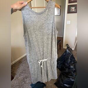 Gray Sleeveless Casual Short Romper